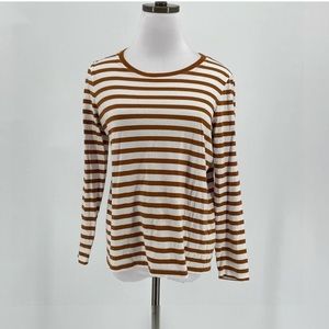 Madewell Whisper Cotton Stripe Long Sleeve Crewneck Tee